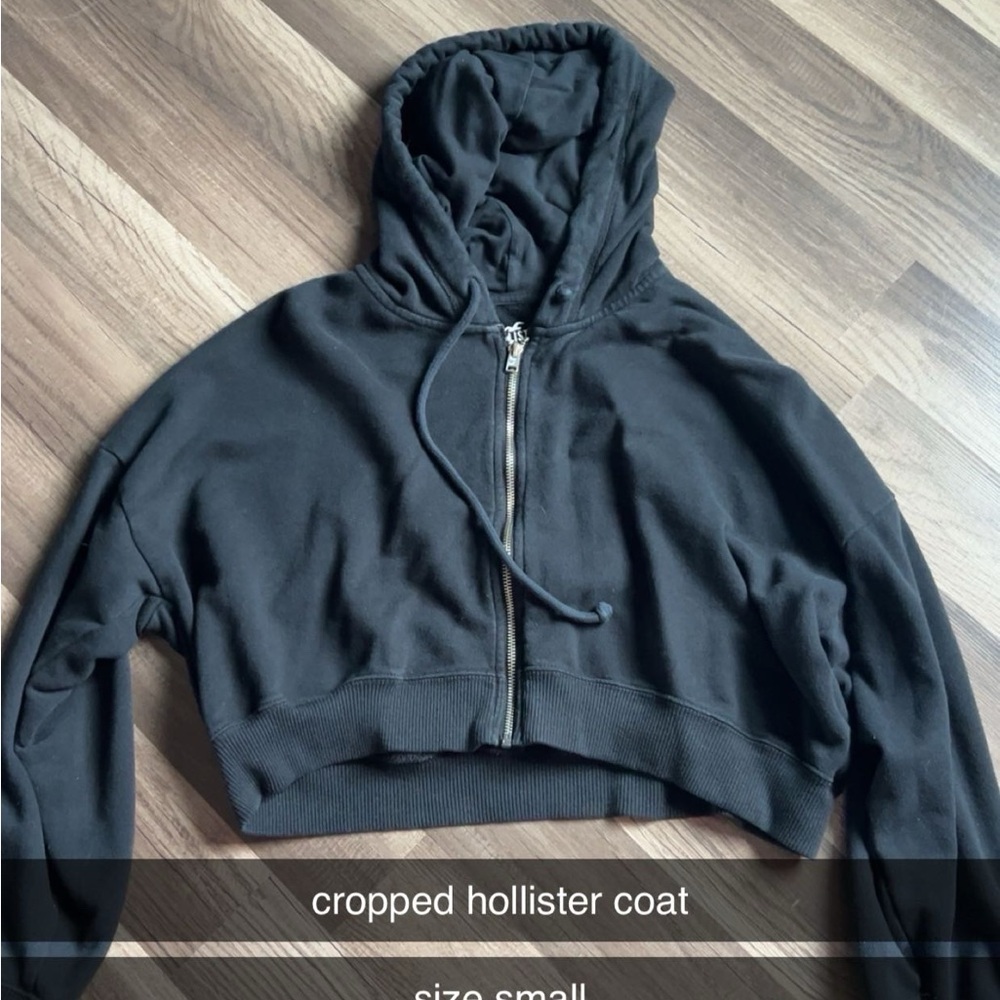 Hollister Blue Cropped Oversized Sweatshirt
